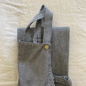 Pinstripe Railroad, Blue White Striped Mabo Overalls Size 8/9 Boys or Girls